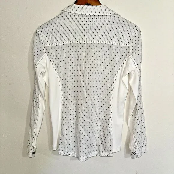 Mango MNG Womens Long Sleeve Shirt 8 White Lightweight Button Down - Picture 2 of 8